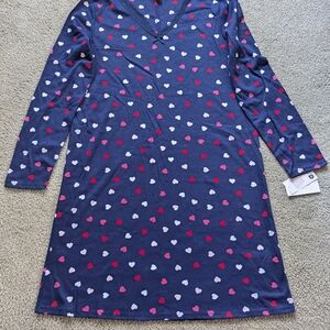 💙♥️Heart Patterned Long Sleeve Dress